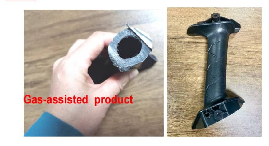 Gas-assisted-injection-molded-automotive-prototype-produced-with-nitrogen-gas-process.