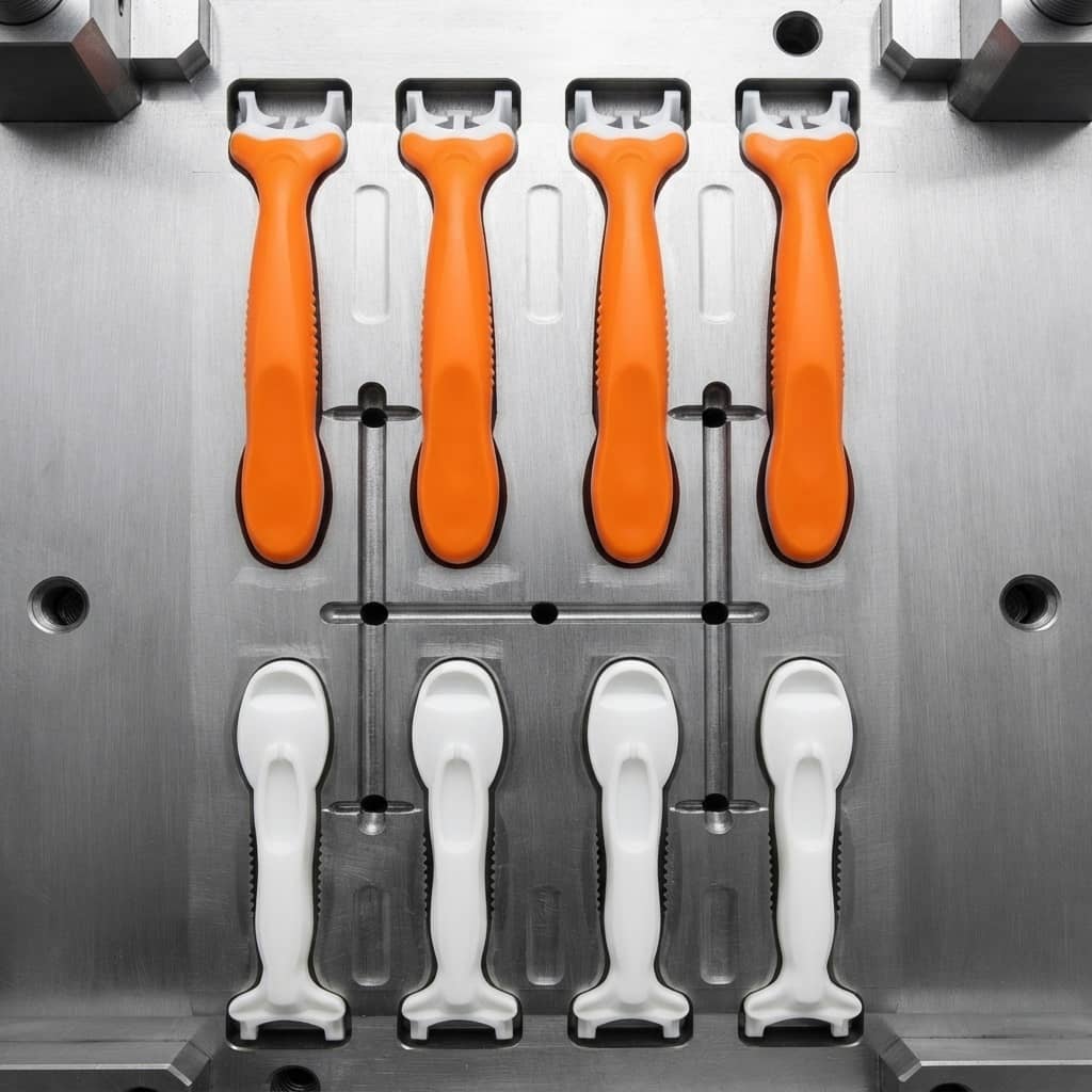 Plastic-overmolding-mold-with-two-shot-injection-cavities-made-by-KTM