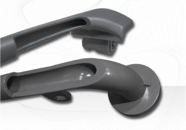 Power-tool-handle-manufactured-with-gas-assist-injection-molding-for-ergonomic-hollow-grip
