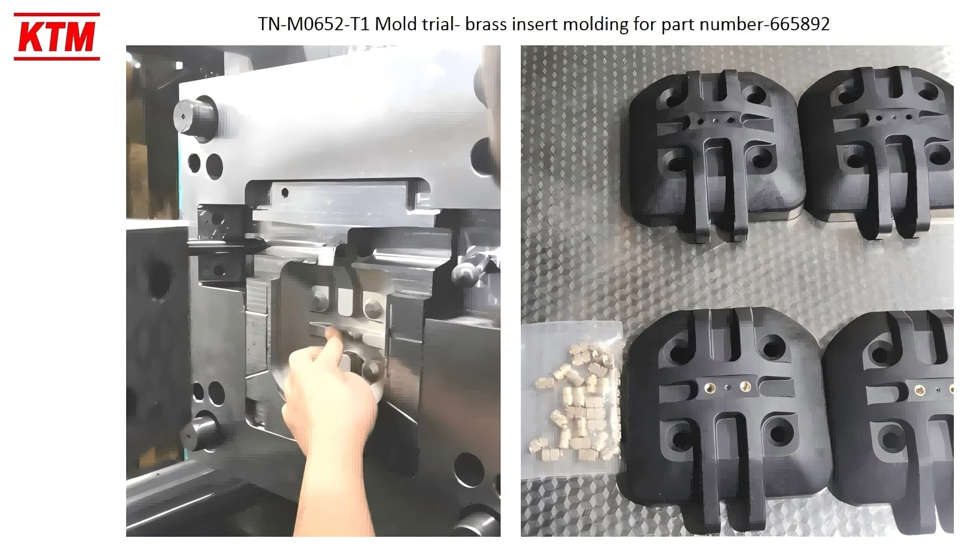 insert injection molding mold with brass insert cavity