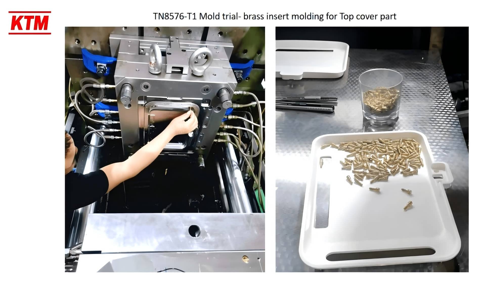 manual insert placement before injection molding