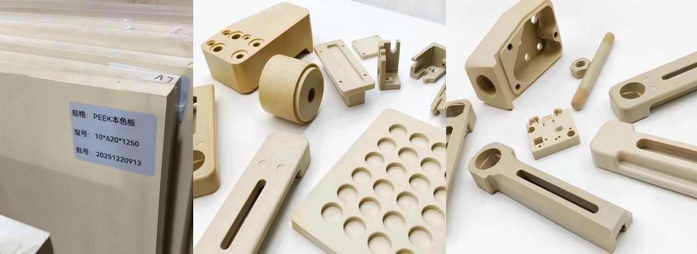 PEEK CNC machining part for semiconductor wafer carrier application