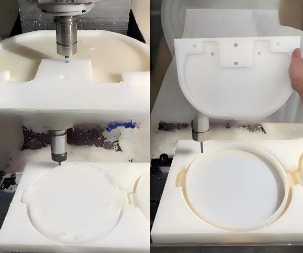 Intermediate stress relief between roughing and finishing plastic CNC machining