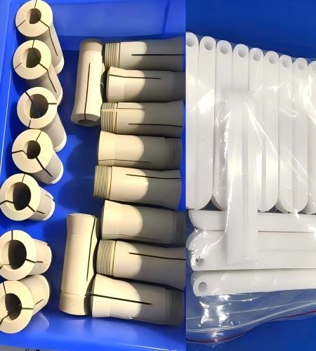 Bead blasting matte finish on POM Nylon CNC machined plastic parts