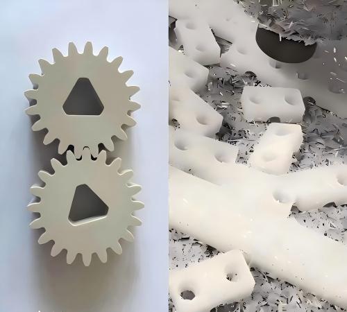 Vacuum table and soft jaw workholding for long plastic CNC machining parts