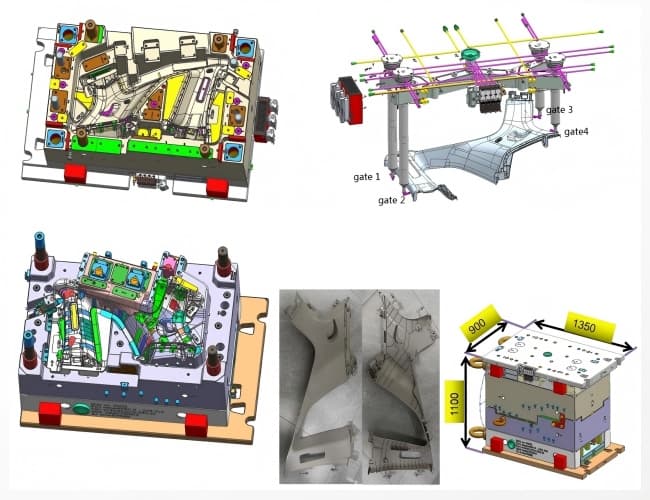 Automotive-door-panel-injection-mold-design-and-tool-build-at-KTM