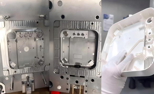 plastic-enclosure-injection-molding-on-a-robot-loaded-press.