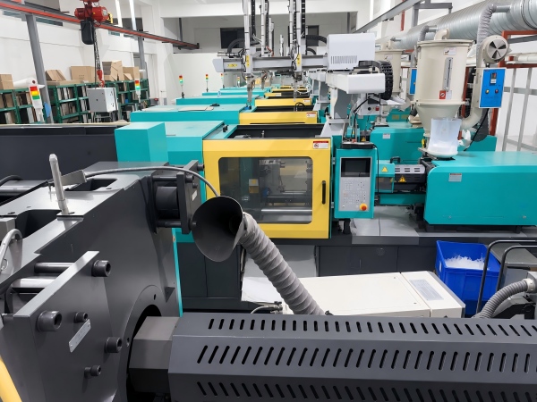 KTM injection molding machines on the production floor