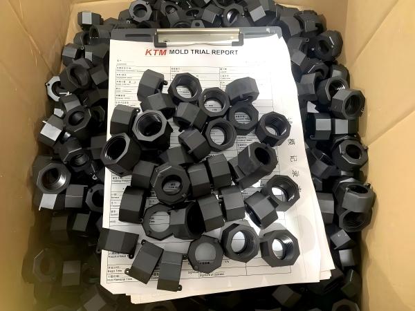 Mold and inserts used for a glass-filled PA66 industrial part