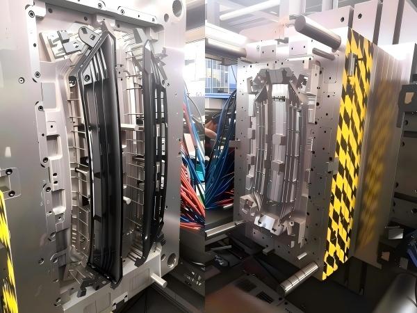 Automotive grille tooling considered for clamp force and filling