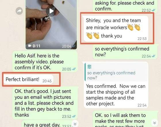 Client-praising-KTM-and-sharing-project-feedback-over-WhatsApp-after-mold-delivery