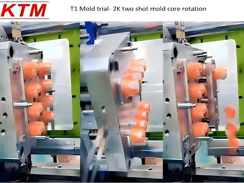 Two-shot-molding-process-180-degree-mold-rotation-platen-and-core