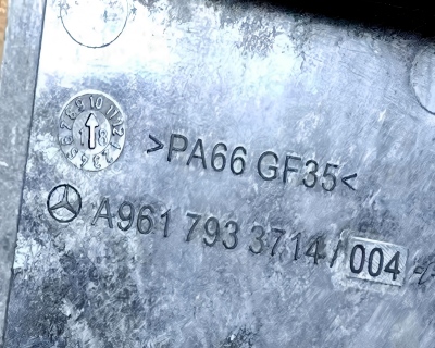 KTM project automotive valve component with Mercedes-Benz mark