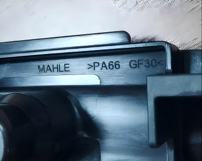 KTM project coolant tank with MAHLE mark